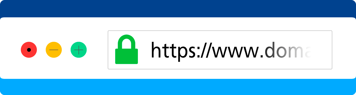 Illustration: You can identify an SSL-protected website by the lock and the "https...".