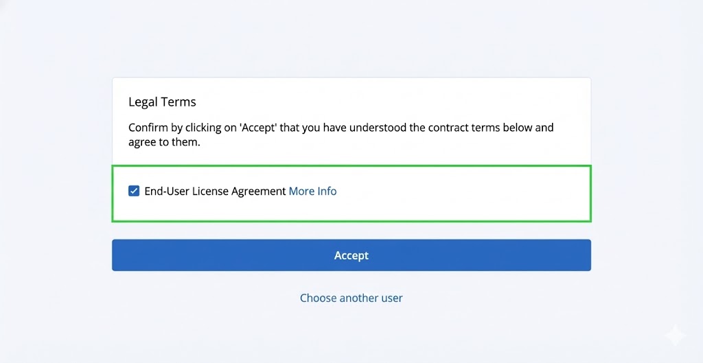 The MyDefender Legal Terms with the End-User License Agreement highlighted.