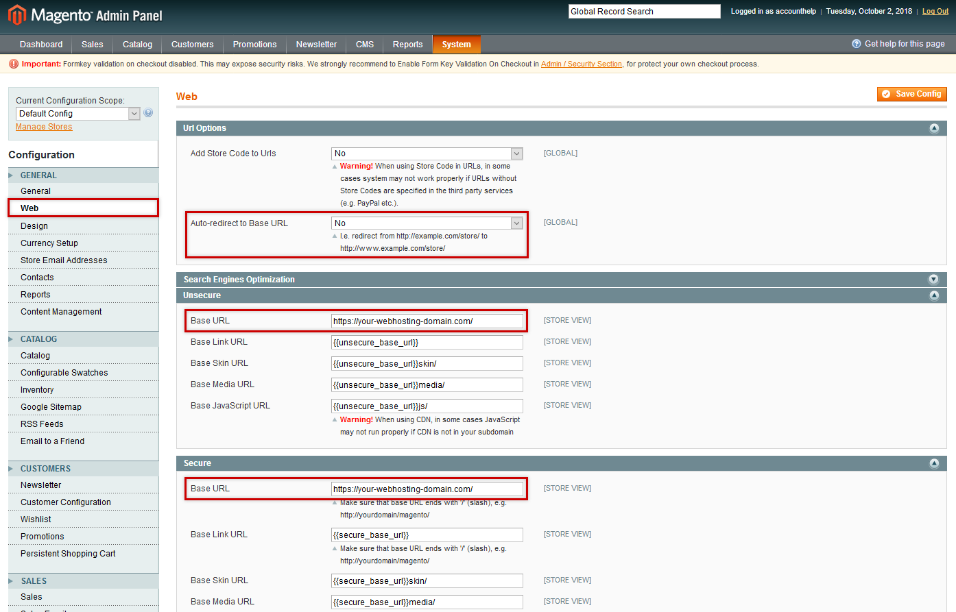 Switch Magento to HTTPS (SSL)