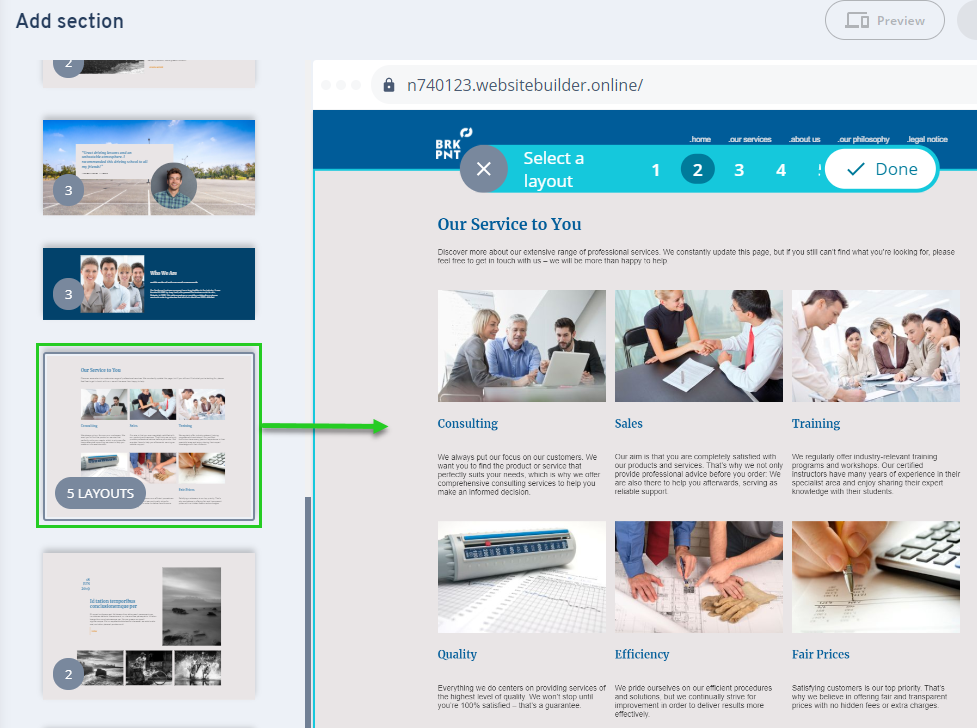 An example section is highlighted in the editor.